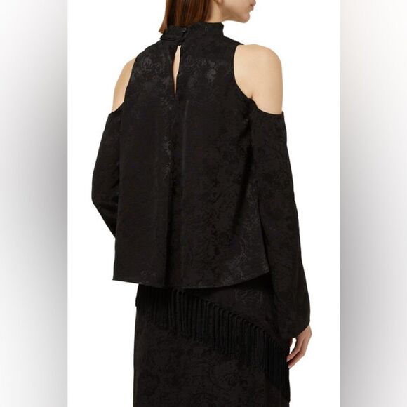 NWT Jonathan Simkhai Kinsley Blouse Black Top Size XS - Picture 5 of 12